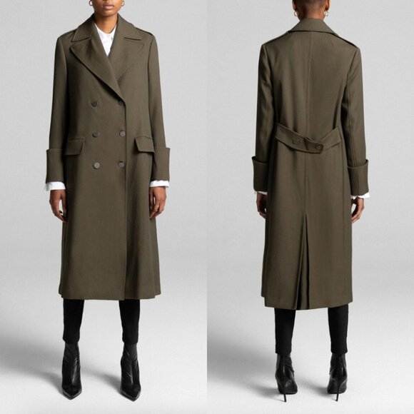 A.L.C. Jackets & Blazers - $1122 A.L.C. Olive Green Lisbon Trench Double Breasted Army Jacket size 4